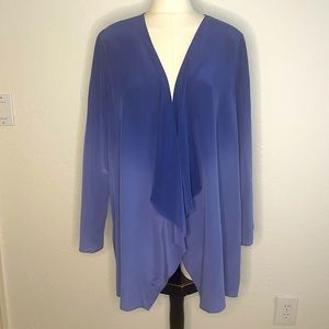 Ombre Blue Silk Eileen Fisher Cardigan 1X